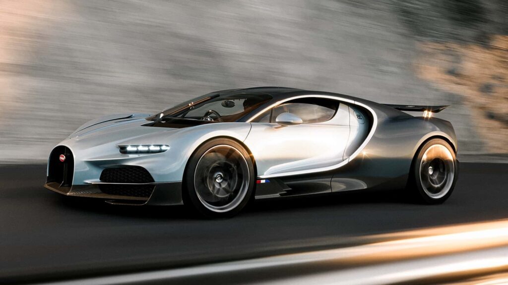 Photo de la Bugatti Tourbillon sur la route